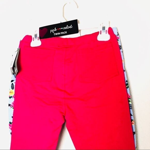 NWT Set of 2 Pink Velvet Girls Leggings 10 - Picture 6 of 6